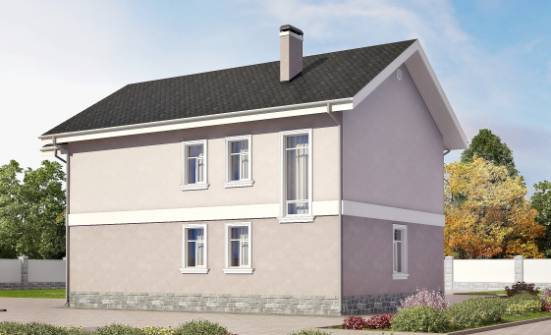 170-008-П Проект двухэтажного дома, небольшой дом из керамзитобетонных блоков Темиртау | Проекты домов от House Expert