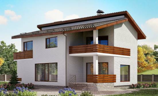 180-009-П Проект двухэтажного дома с мансардой, просторный дом из кирпича Атырау | Проекты домов от House Expert
