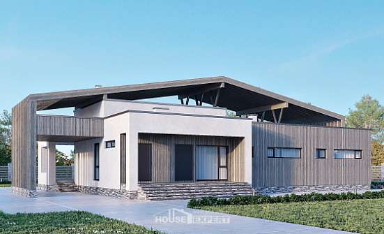 170-011-Л Проект одноэтажного дома, бюджетный загородный дом из кирпича Жанаозен | Проекты домов от House Expert