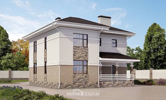150-014-П Проект двухэтажного дома, экономичный домик из теплоблока Атырау | Проекты домов от House Expert