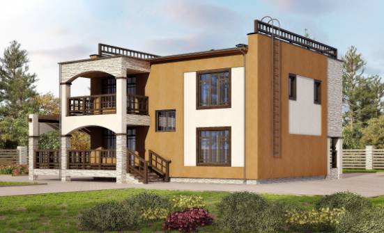 150-010-Л Проект двухэтажного дома, скромный коттедж из кирпича Талдыкорган | Проекты домов от House Expert