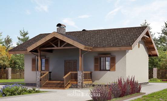 090-002-Л Проект одноэтажного дома, небольшой загородный дом из кирпича Талдыкорган | Проекты домов от House Expert