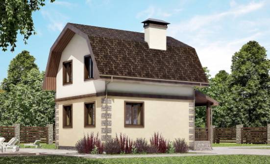 070-004-П Проект двухэтажного дома с мансардным этажом, простой домик из газосиликатных блоков Актобе | Проекты домов от House Expert