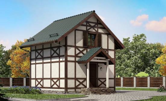 060-002-П Проект двухэтажного дома с мансардой, экономичный домик из дерева Актобе | Проекты домов от House Expert