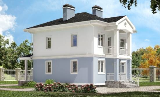 120-001-П Проект двухэтажного дома, бюджетный коттедж из керамзитобетонных блоков Петропавловск | Проекты домов от House Expert