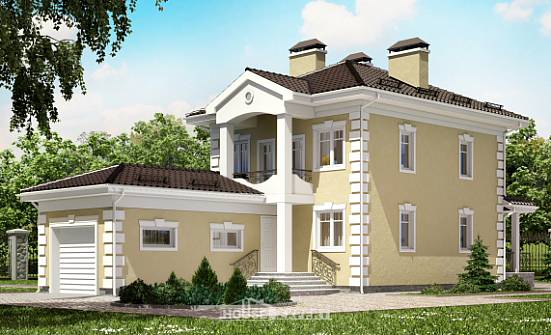 150-006-Л Проект двухэтажного дома, гараж, бюджетный дом из газобетона Атырау | Проекты домов от House Expert