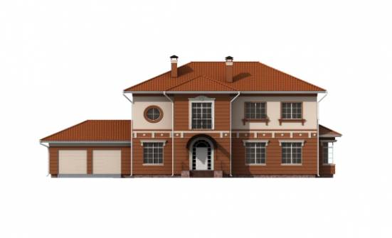 285-001-Л Проект двухэтажного дома и гаражом, современный домик из кирпича Алма-Ата | Проекты домов от House Expert
