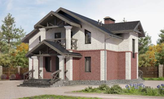 160-014-Л Проект двухэтажного дома, красивый дом из керамзитобетонных блоков Талдыкорган | Проекты домов от House Expert