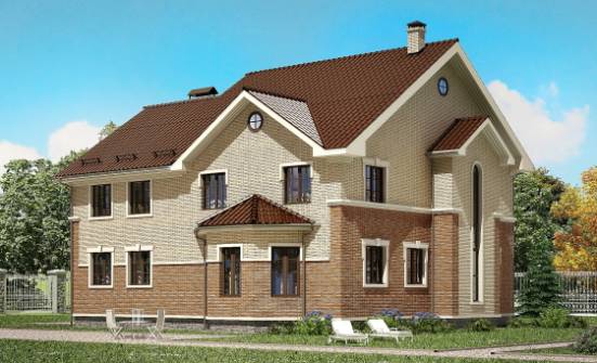 300-004-Л Проект двухэтажного дома, просторный загородный дом из керамзитобетонных блоков Актау | Проекты домов от House Expert