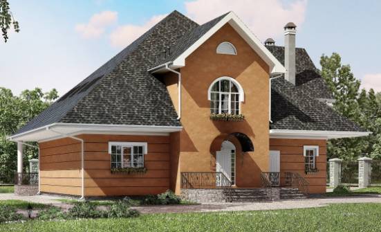 310-001-П Проект двухэтажного дома с мансардой, просторный загородный дом из керамзитобетонных блоков Кокшетау | Проекты домов от House Expert