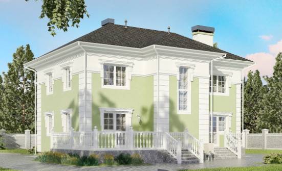 155-005-П Проект двухэтажного дома, компактный домик из бризолита Караганда | Проекты домов от House Expert