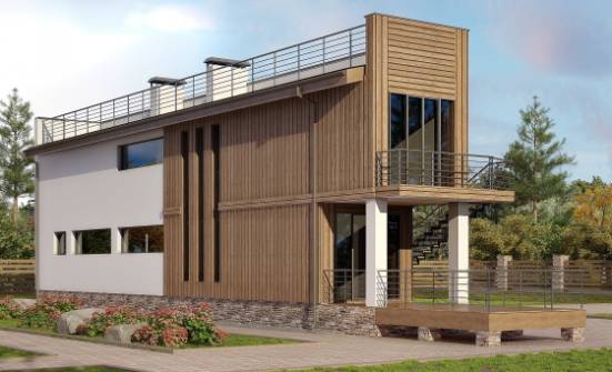 100-003-Л Проект двухэтажного дома, компактный дом из поризованных блоков Актау | Проекты домов от House Expert