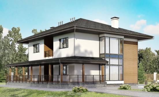 245-001-П Проект двухэтажного дома, просторный коттедж из пеноблока Кокшетау | Проекты домов от House Expert