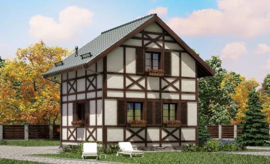 060-002-П Проект двухэтажного дома с мансардой, экономичный домик из дерева Актобе | Проекты домов от House Expert