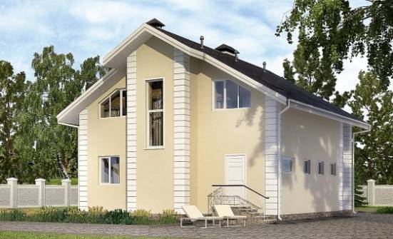 150-002-Л Проект двухэтажного дома с мансардой и гаражом, недорогой загородный дом из арболита Костанай | Проекты домов от House Expert