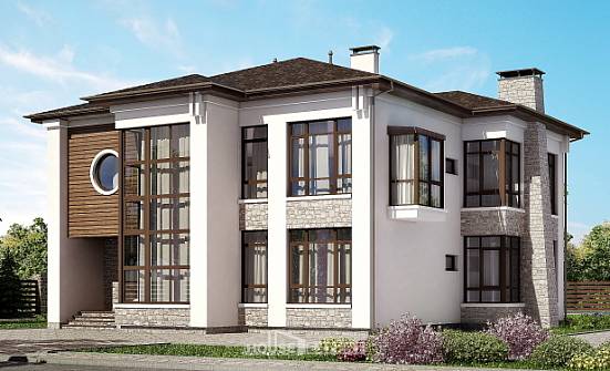 300-005-П Проект двухэтажного дома, современный дом из кирпича Атырау | Проекты домов от House Expert