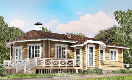 095-001-Л Проект одноэтажного дома, небольшой дом из бревен Кызылорда | Проекты домов от House Expert