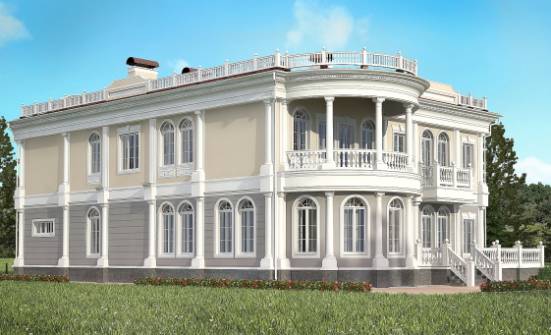 505-001-П Проект двухэтажного дома и гаражом, классический коттедж из газосиликатных блоков Талдыкорган | Проекты домов от House Expert