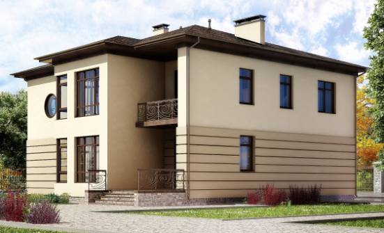 300-006-П Проект двухэтажного дома, гараж, красивый домик из кирпича Усть-Каменогорск | Проекты домов от House Expert
