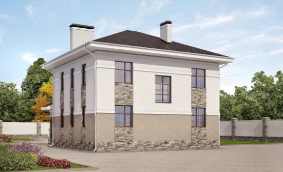 150-014-П Проект двухэтажного дома, экономичный домик из теплоблока Атырау | Проекты домов от House Expert