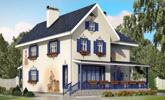 180-003-П Проект двухэтажного дома, компактный домик из кирпича Экибастуз | Проекты домов от House Expert