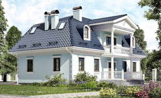 210-004-Л Проект двухэтажного дома мансардный этаж, красивый домик из арболита Уральск | Проекты домов от House Expert
