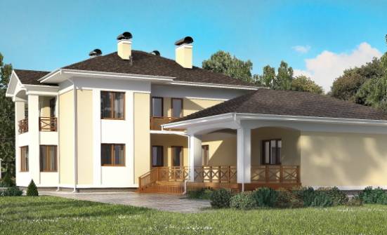 375-002-Л Проект двухэтажного дома и гаражом, уютный дом из кирпича Талдыкорган | Проекты домов от House Expert