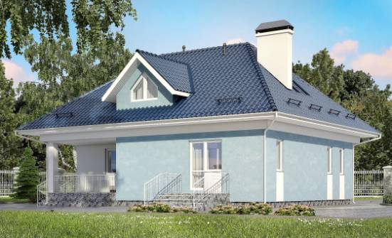 200-002-П Проект двухэтажного дома мансардой, красивый домик из теплоблока Уральск | Проекты домов от House Expert