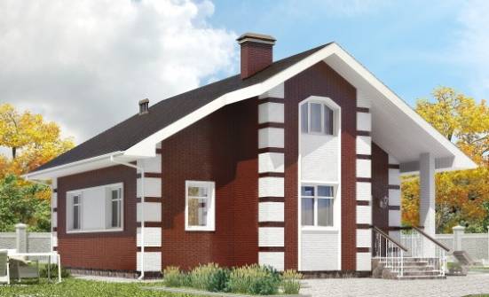 115-001-П Проект двухэтажного дома с мансардой, красивый коттедж из керамзитобетонных блоков Туркестан | Проекты домов от House Expert