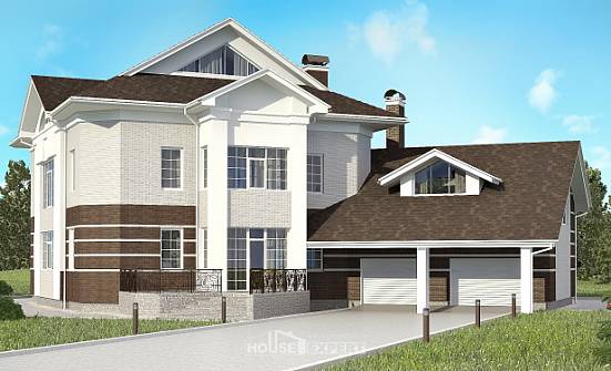 410-001-П Проект двухэтажного дома и гаражом, огромный загородный дом из кирпича Кызылорда | Проекты домов от House Expert