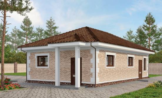 070-005-П Проект гаража из кирпича Алма-Ата | Проекты одноэтажных домов от House Expert