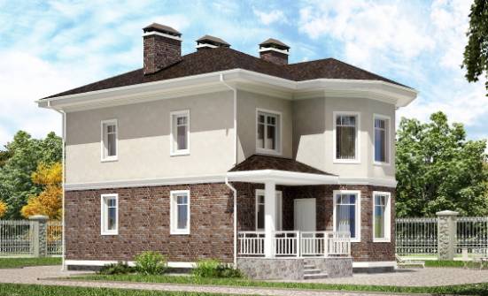 120-001-Л Проект трехэтажного дома, доступный загородный дом из блока Рудный | Проекты домов от House Expert