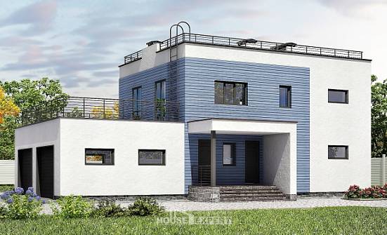 180-012-Л Проект двухэтажного дома и гаражом, средний дом из кирпича Павлодар | Проекты домов от House Expert