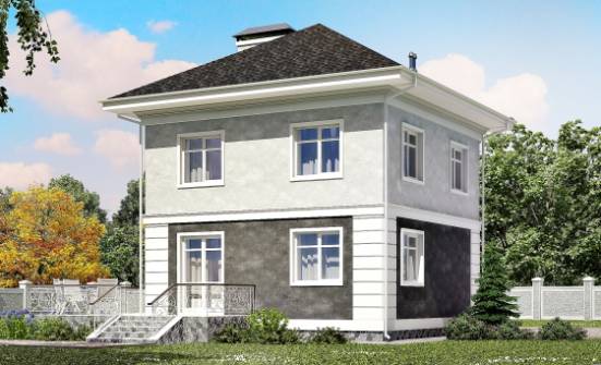 090-003-П Проект двухэтажного дома, скромный коттедж из поризованных блоков Жанаозен | Проекты домов от House Expert