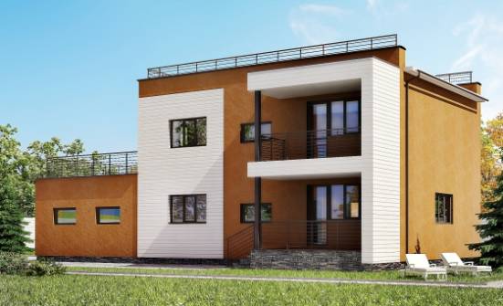 180-012-П Проект двухэтажного дома и гаражом, простой загородный дом из кирпича Туркестан | Проекты домов от House Expert