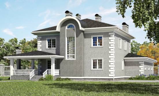 245-004-Л Проект двухэтажного дома и гаражом, средний домик из кирпича Талдыкорган | Проекты домов от House Expert