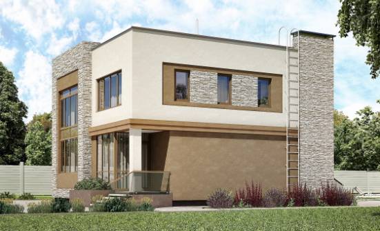 185-001-П Проект двухэтажного дома, просторный домик из газобетона Талдыкорган | Проекты домов от House Expert