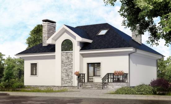 150-008-П Проект двухэтажного дома мансардой, бюджетный коттедж из арболита Шымкент | Проекты домов от House Expert