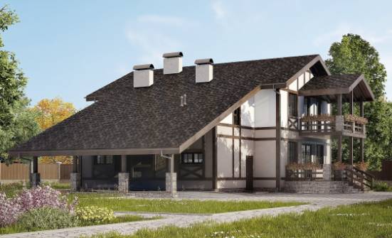 250-002-П Проект двухэтажного дома мансардой, гараж, уютный дом из кирпича Кокшетау | Проекты домов от House Expert