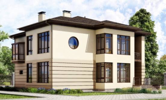 300-006-П Проект двухэтажного дома, гараж, красивый домик из кирпича Усть-Каменогорск | Проекты домов от House Expert