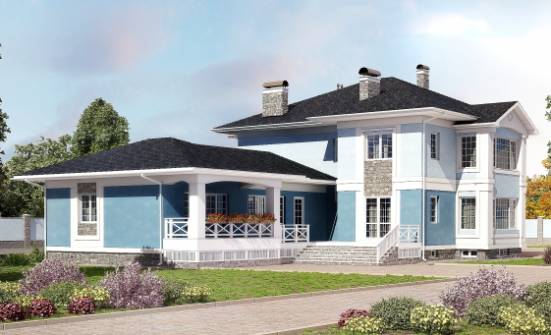 620-001-П Проект трехэтажного дома, гараж, классический коттедж из твинблока Экибастуз | Проекты домов от House Expert