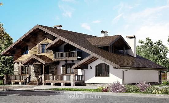 320-002-П Проект двухэтажного дома с мансардой, современный загородный дом из кирпича Рудный | Проекты домов от House Expert