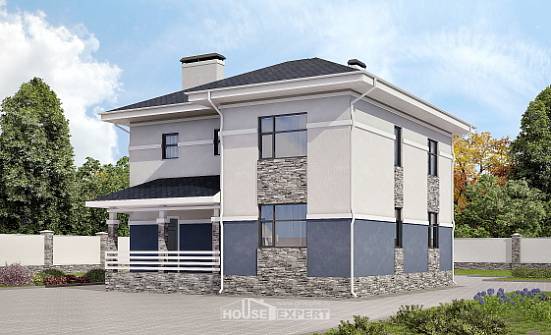 150-014-Л Проект двухэтажного дома, уютный коттедж из арболита Уральск | Проекты домов от House Expert