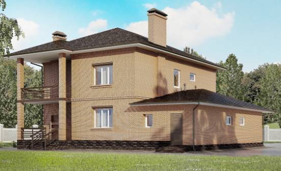 245-003-Л Проект двухэтажного дома и гаражом, уютный домик из кирпича Актобе | Проекты домов от House Expert