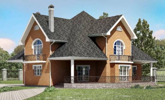 310-001-П Проект двухэтажного дома с мансардой, просторный загородный дом из керамзитобетонных блоков Кокшетау | Проекты домов от House Expert