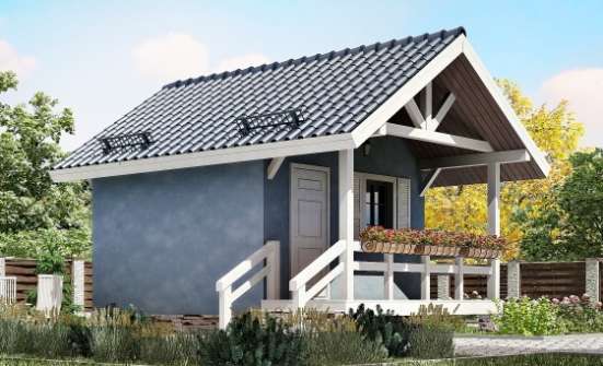 020-001-Л Проект одноэтажного дома, дешевый загородный дом из бревен Кызылорда | Проекты одноэтажных домов от House Expert