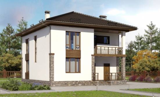 170-005-П Проект двухэтажного дома, красивый домик из бризолита Караганда | Проекты домов от House Expert