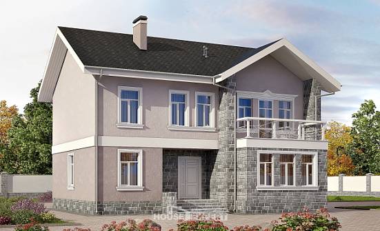 170-008-П Проект двухэтажного дома, небольшой дом из керамзитобетонных блоков Темиртау | Проекты домов от House Expert