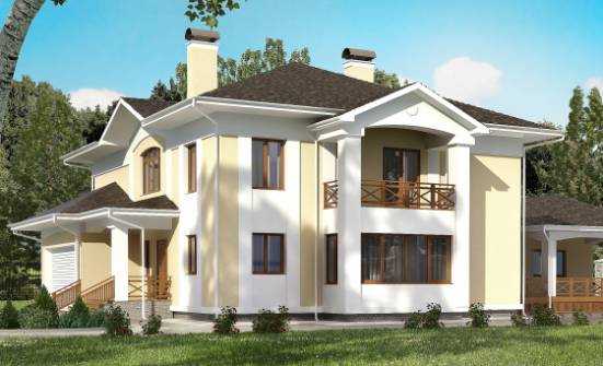 375-002-Л Проект двухэтажного дома и гаражом, уютный дом из кирпича Талдыкорган | Проекты домов от House Expert