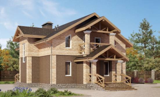 160-014-П Проект двухэтажного дома, небольшой загородный дом из блока Рудный | Проекты домов от House Expert